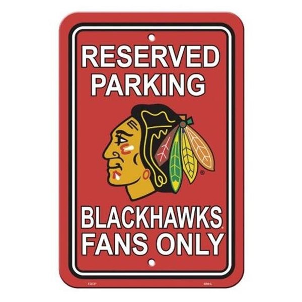 Fremont Die Inc Fremont Die 80214 Chicago Blackhawks Plastic Parking Sign 80214